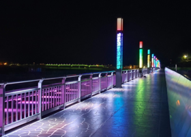 여수 오동도섬 경관조명 및 S자 풀컬러 LED 전광판