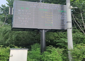 서울 중랑물재생센터 악취모니터링 LED 전광판